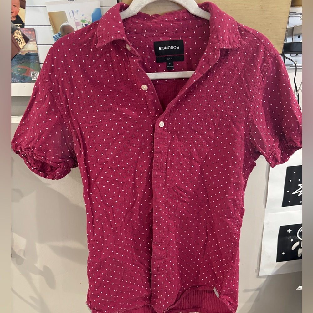 Bonobos Red Polka Dot Men's Shirt
